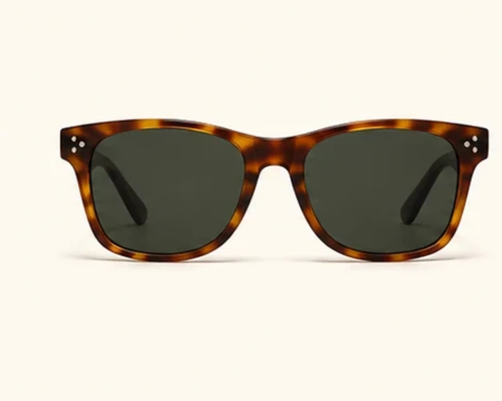 Óculos de sol em acetato tartaruga Zenvora Gold 2